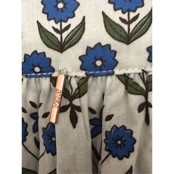 Misa Los Angeles Georgia Mini Dress Floral Print Cotton Rayon Ruffle Hem  Size: - Picture 11 of 11